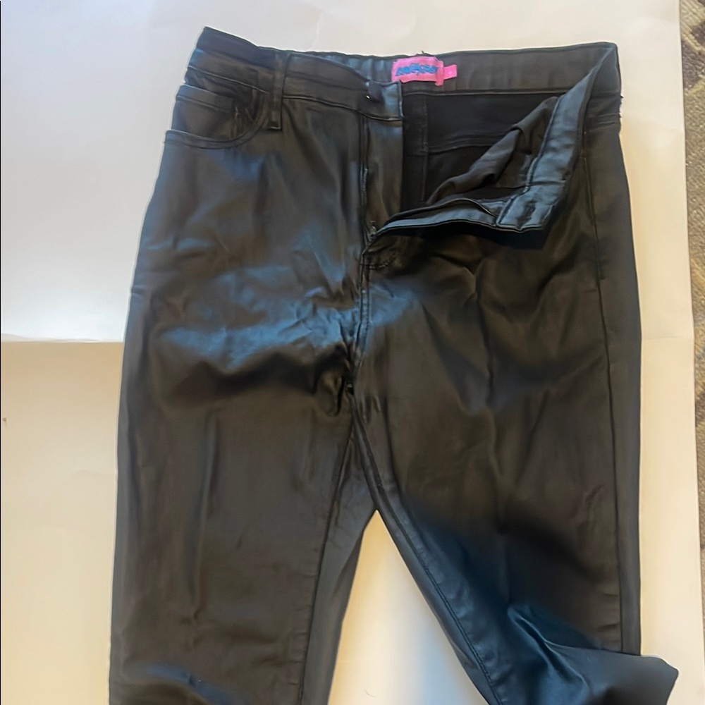 Edikted Black Jeggings Sleek Faux Leather